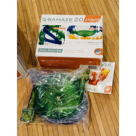 Q-BA-MAZE 2.0 Mega Stunts Set + Zoom Stunt Set Marble Maze Complete Mindware - Picture 10 of 15